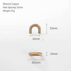 Solid Brass Round Knobs Cabinet Pull Handle, Modern Drawer Pull, 320 224 160 128 96 mm 32mm/1.26"