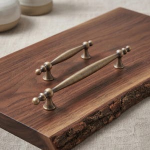 Solid Brass Cabinet Handles & Knobs | Antique Brass Drawer Pulls | 96mm 128mm Kitchen Cabinet Hardware