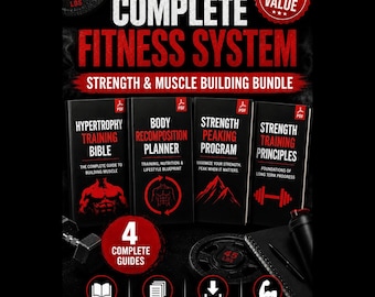 Strength Training Bundle, Hypertrophy, Body Recomposition, Muscle Building (PDF Download)