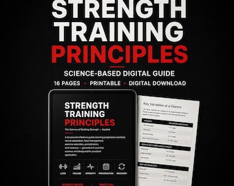 Strength Training Principles PDF, Science-Based Workout Guide, Progressive Overload (Digital Download)