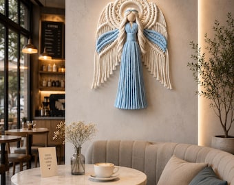 Crochet Angel Wall Hanging Pattern PDF, Macrame Angel Crochet Tutorial, Boho Angel Decor, DIY Fiber Art, Digital Download