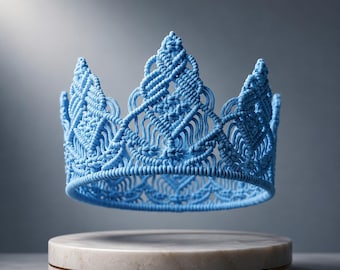 Macrame Crown Pattern PDF | DIY Boho Princess Crown Tutorial | Royal Macrame Headpiece Wall Decor Pattern | Instant Download