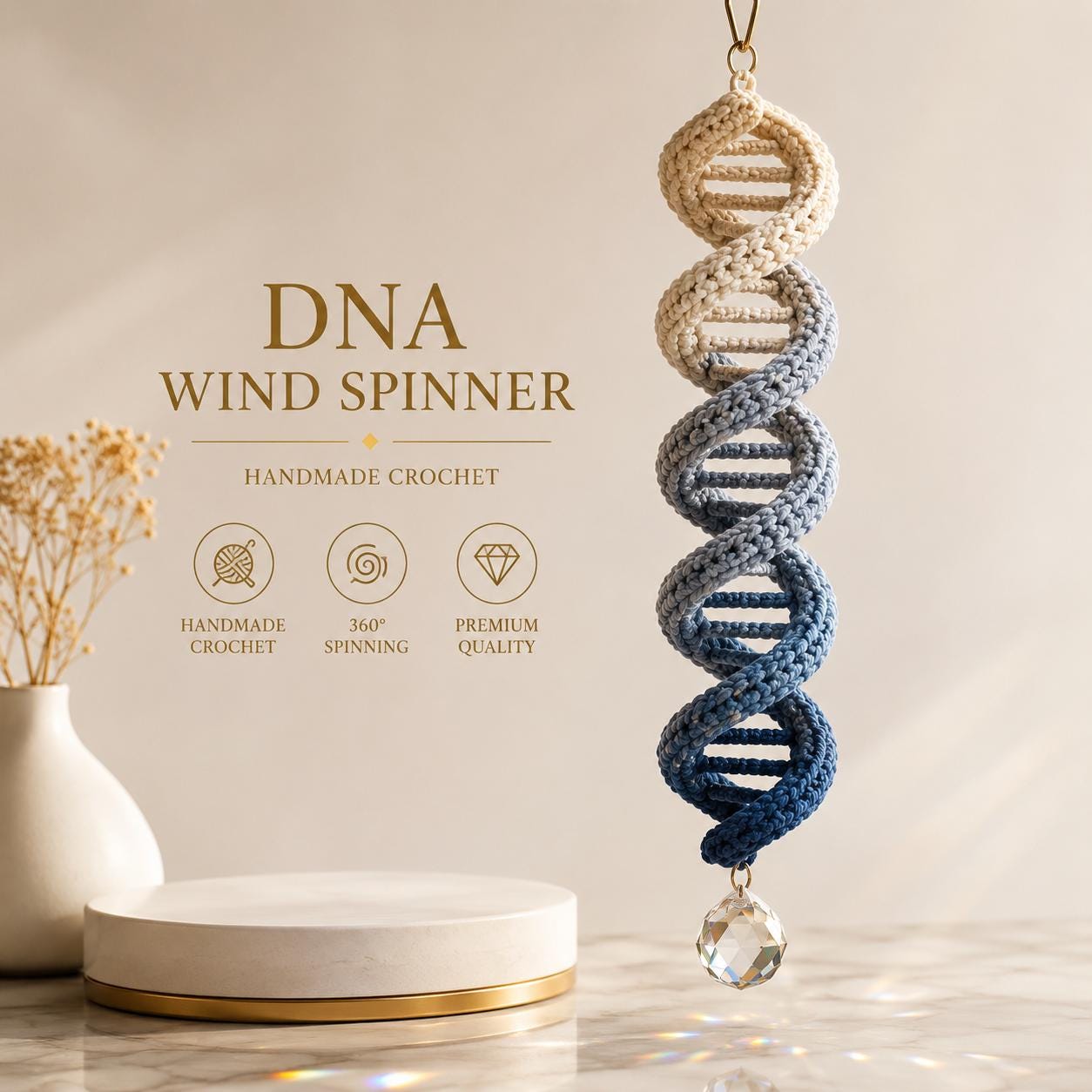 15 Unusual Crochet Patterns for Playful Gifts and Home Decor 10 DNA Wind Spinner