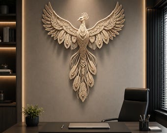 Phoenix Macrame Wall Hanging Pattern PDF | Large Mythical Bird Macrame Tutorial | Boho Fiber Art Wall Decor | DIY Macrame Phoenix Pattern