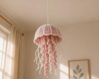 Crochet Jellyfish Pattern PDF, Amigurumi Jellyfish Tutorial, Ocean Nursery Decor, Hanging Crochet Mobile, Sea Life Pattern