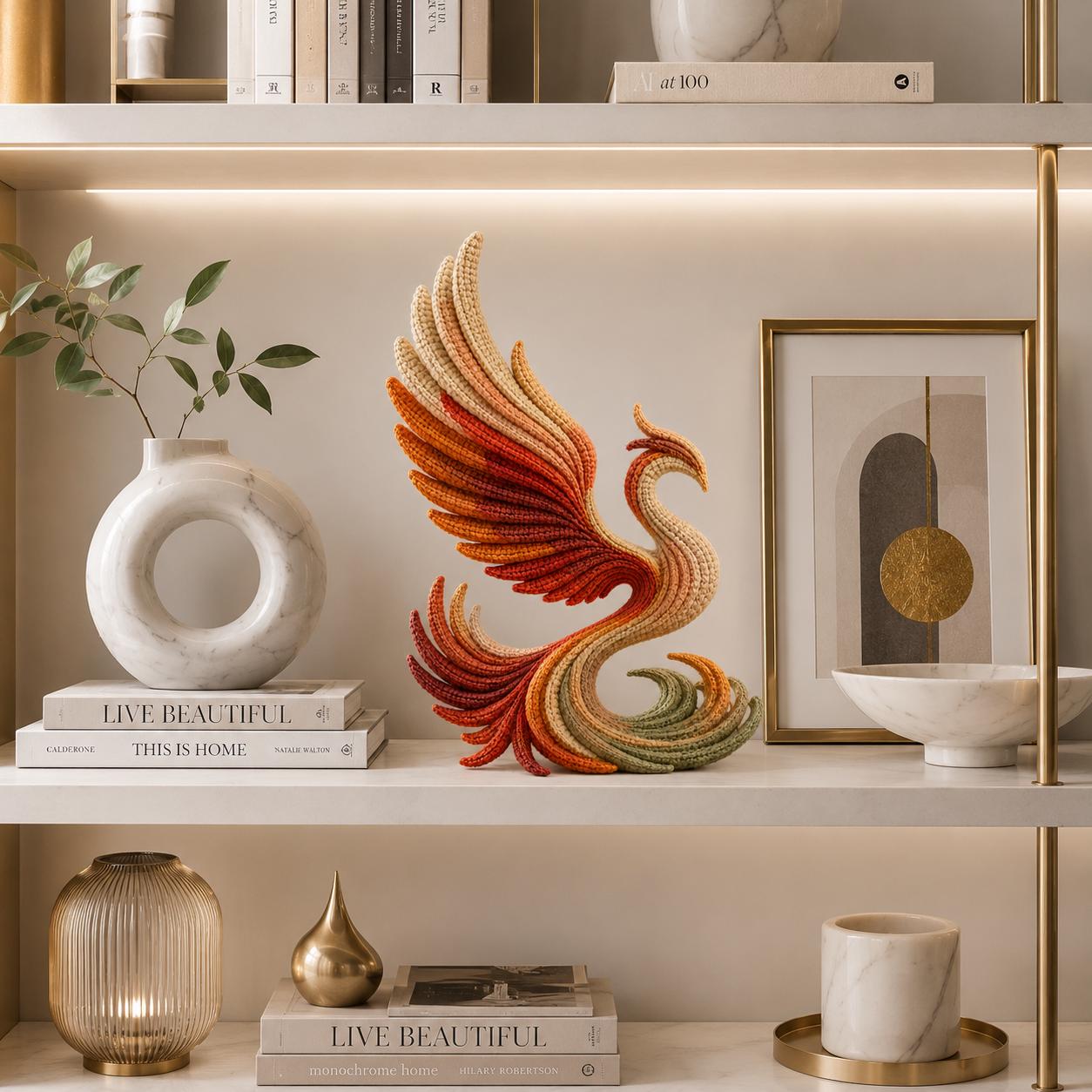 Fire Bird Winged Sculpture Crochet Pattern