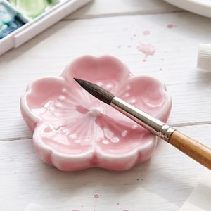 Botanical Floral Theme Pen Holder, Maple Cherry Blossom Plum Blossom Pen Rest, Multi-Functional Brush Holder, Desktop Decorative Ornament