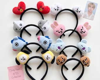 Diademas de peluche BT21: accesorios para el cabello inspirados en personajes de K-pop para fans de ARMY.