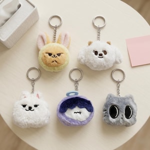 TXT Soobin plyschnyckelring - Choi Soobin kanin dockväska, Kpop MOA-present, söt animedjursplysch, handgjord accessoar för ryggsäckar