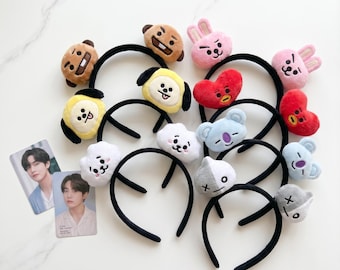 Diademas de peluche BT21: accesorios para el cabello inspirados en personajes de K-pop para fans de ARMY.