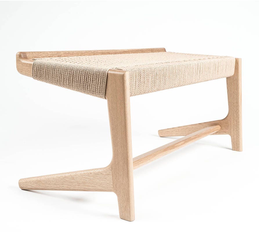 Danish Cord Footstool — Alibi Woodworks