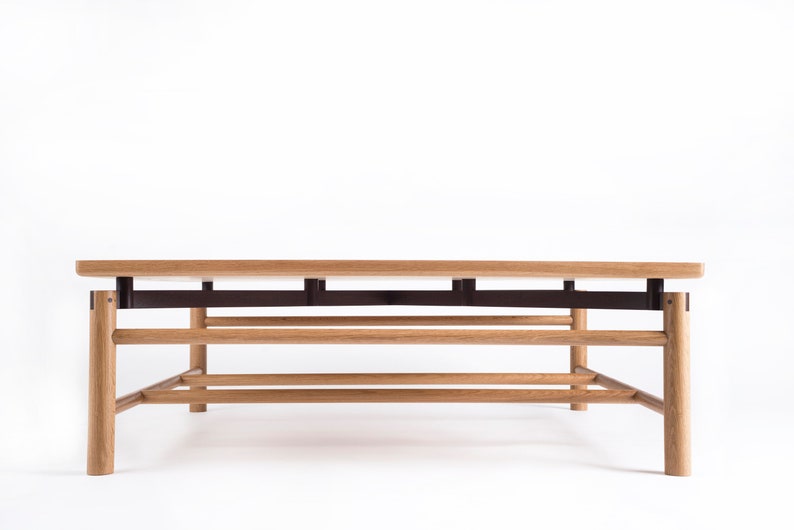 Coffee Table, Custom, Hardwood, Rift White Oak, Wenge, Square image 2