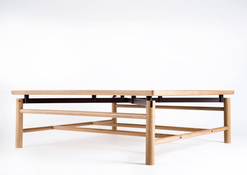 Coffee Table, Custom, Hardwood, Rift White Oak, Wenge, Square image 1