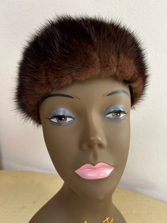 Mid Century Designer Mink Clip Toque Hat, I. Magn… - image 3