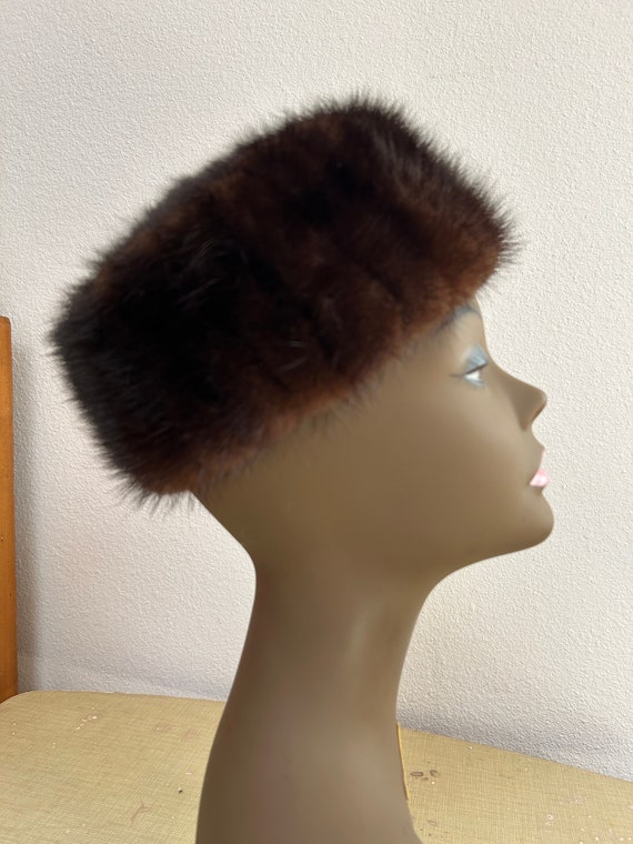 Mid Century Designer Mink Clip Toque Hat, I. Magn… - image 1