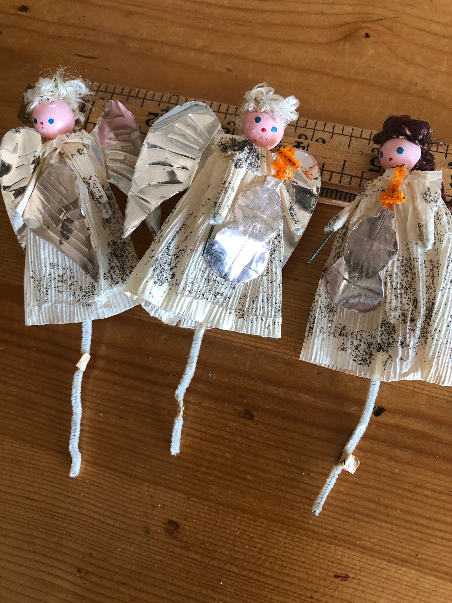 Pipe Cleaner Angel Christmas Ornament Collection 4 Pipe Etsy