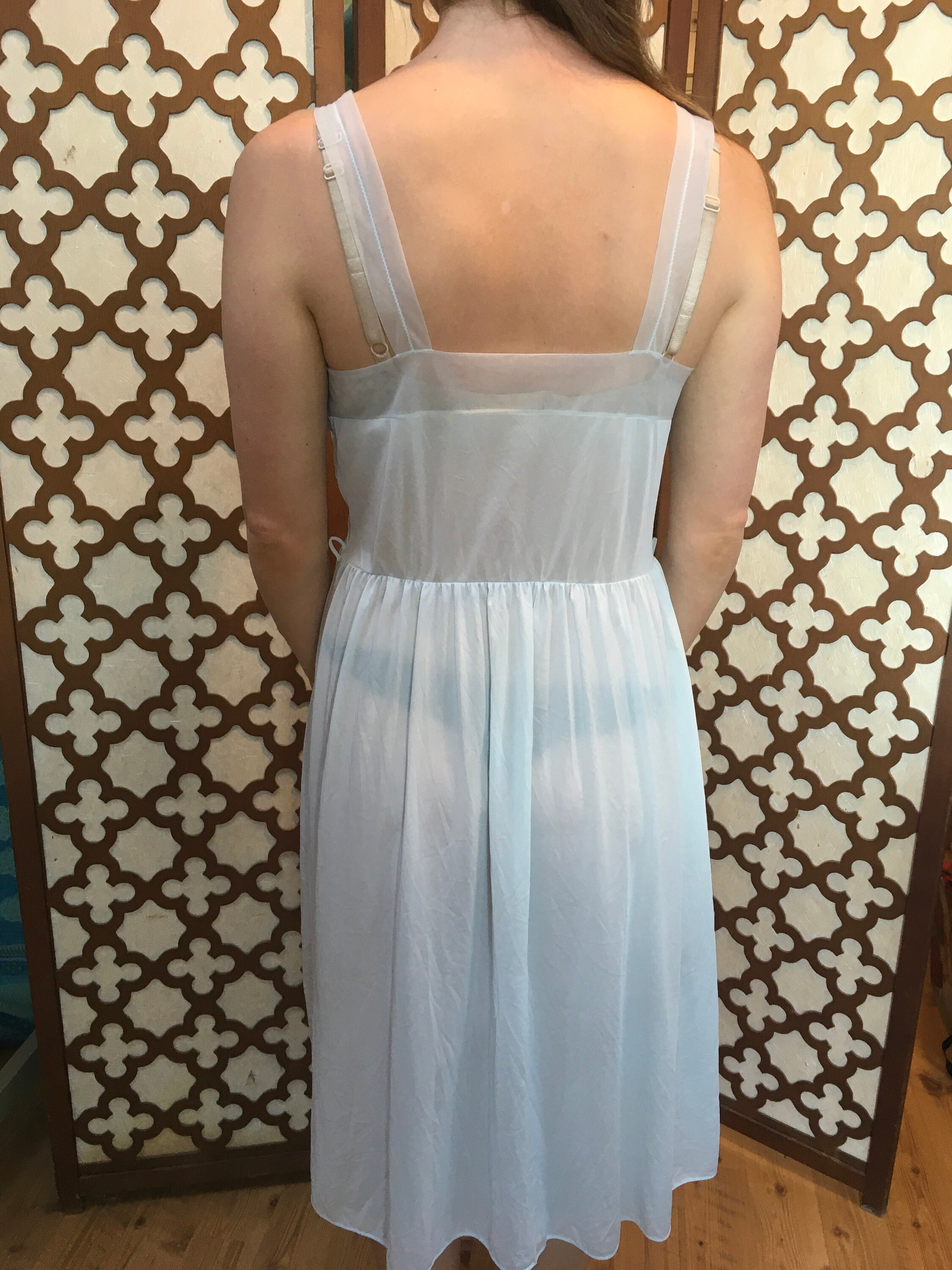 Pale Blue Vintage Dress Slip Kayser Slip Size 40 Etsy
