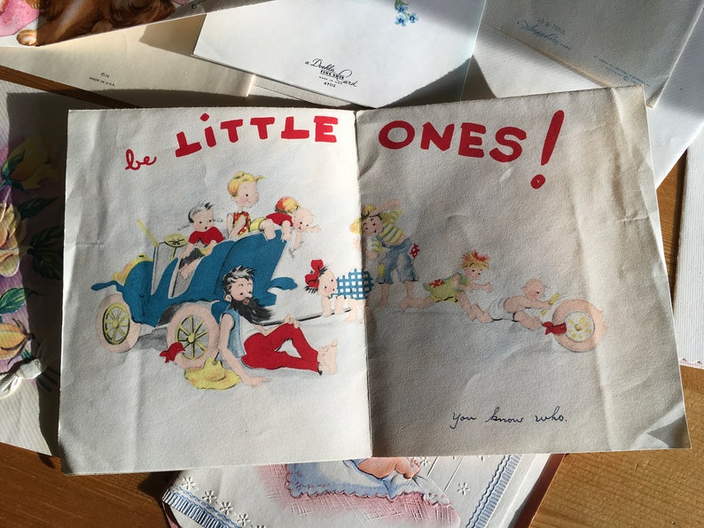 20 Pieces Wedding Congratulations Bod Bless You and Baby 1950s Greeting Cards Ephemera