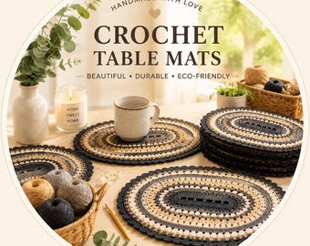 Table Decor, Home Decor, Dinning Table, Luxury Oval Crochet Placemat Pattern | Modern Dining Decor (PDF Download)