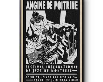 Angine De Poitrine Montreal Jazz Festival 2026 Concert Poster Music Wall Art