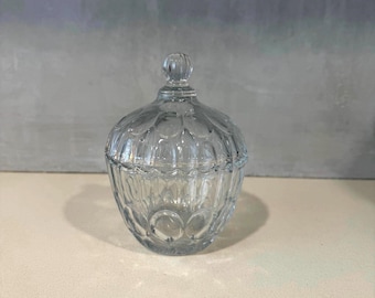 Momentum Brand Crystal Clear Glassware Lidded Candy 5"