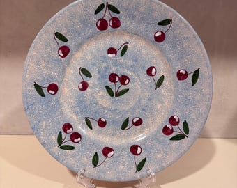 Large Cherry Charger Plate made in Italy for Eddie Bauer 10"