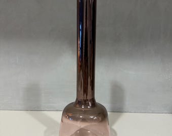 Zodax Rose Gold Copper Luster Contemporary Art Glass Vase Narrow Neck Beaker 90s