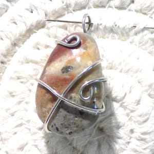 Wire Wrapped Jasper Pendant: Beach Inspired Jewelry