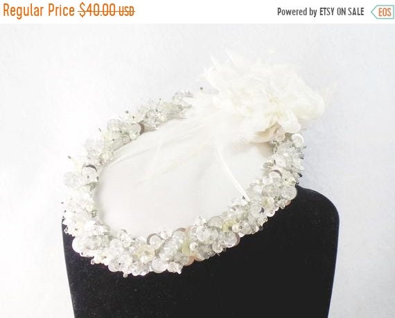 Clearance Sale Handmade Beaded Fascinator Wedding Mini Hat Etsy