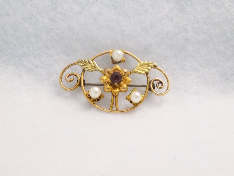 Anniversary Gift Amethyst Jewelry Designer Flower Pin Vintage Hobson Jewelry Mid Century Jewelry Vintage Hobson Brooch