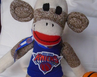 NBA New York Knicks Basketball Sock Monkey Doll