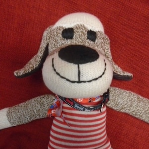 Puppy Dog Made from Red Heel Socks