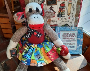 Primary  School Sock Monkey Doll Student Or Teacher