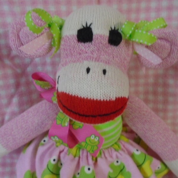 Sock Monkey Girl Etsy