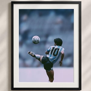 Maradona-poster, fotografie-prints, esthetische kamerdecoratie, voetbalposter, voetbal, museumkwaliteit muurkunst, retro prints