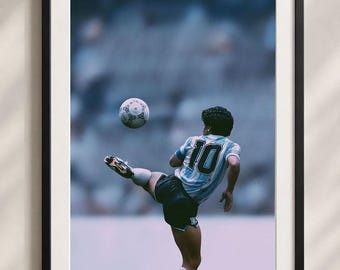 Póster de Maradona, láminas fotográficas, decoración estética para habitaciones, póster de fútbol, fútbol, arte mural de calidad museística, láminas retro.