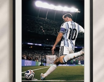 Messi Poster, Soccer Poster, Lionel Messi, Aesthetic Room Decor, Fine Art Poster, Museum Quality Grade, Argentina Wall Art, World Cup Poster