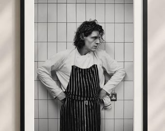Marco Pierre White, Fotografie Drucke, Chef Poster, Schwarz-Weiß-Druck, Wandkunst in Museumsqualität