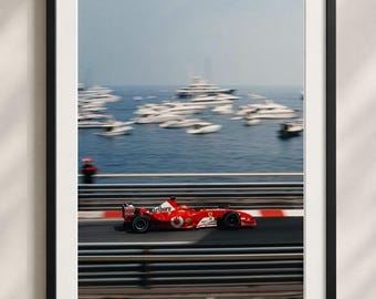 Formel 1, Auto Poster, Ferrari Poster, Retro Drucke, ästhetisches Raumdekor, F1 Poster, druckbare Kunst, Raumdekor, Museumsqualität Drucke
