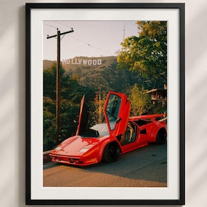 Lamborghini-poster, fotografie-afdrukken, automuurkunst, Countach, autoafdrukken, esthetiek kamerdecor, kamerdecor, fine-art print, lambo