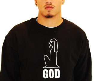 God Egyptian Hieroglyphic Sweatshirt