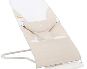 ComfyBumpy Ergonomic Baby Bouncer Seat, Portable Infant Rocker Chair with Adjustable Positions, Oatmeal