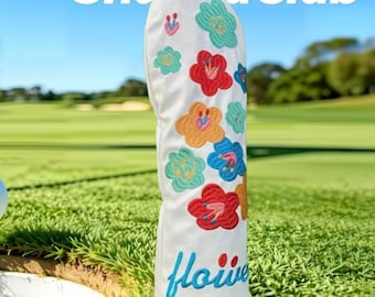 Golf wood cover, PU waterproof embroidered, driver/3 wood fairway wood, chicken leg cap cover