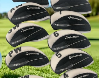Fundas de neopreno para cabezas de palos de golf Taylormade Qi (4-9LPAS, 3 colores)