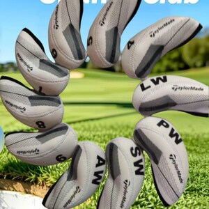 Taylormade Golf Club Iron Headcovers Neopreen Headcovers 4-9LPAS 3 kleuren Wit