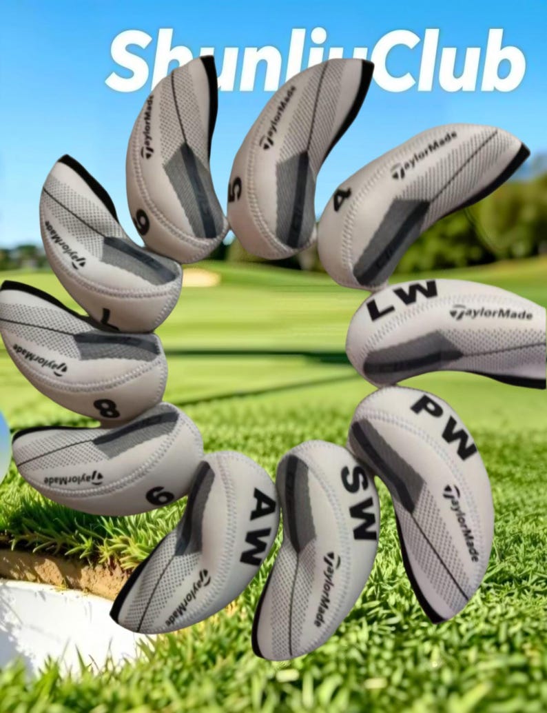 Taylormade Golf Club Iron Headcovers Neopreen Headcovers 4-9LPAS 3 kleuren Wit