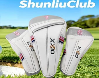 XXIOレディースゴルフクラブウッドヘッドカバー3-5 FW 1 ドライバー UT パターカバー 1+3+5