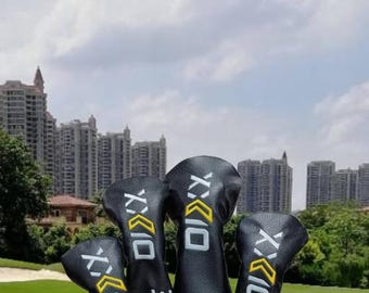 XXIO ゴルフクラブ ウッドヘッドカバー ドライバー WF ハイブリッド ヘッドカバー レザー ブラック