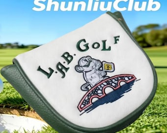 L.A.B ゴルフ ゴルフクラブ パター マレット ヘッドカバー 中央軸 レザー マグネット式