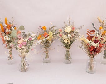 Bohemian Dried Flower Bouquet,Small Vase Bouquet. Wedding Table Center,Home Flower Arrangement.